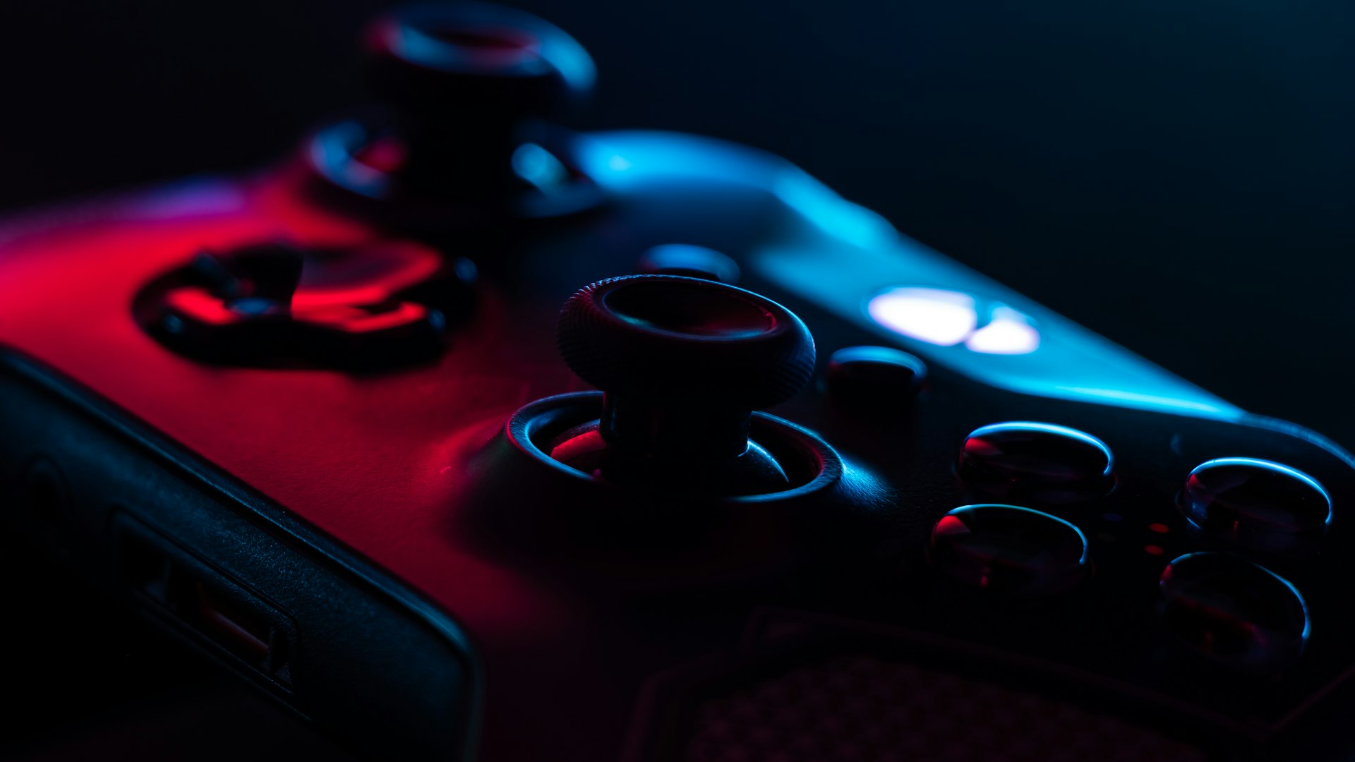 Neon-lit gaming battle scene